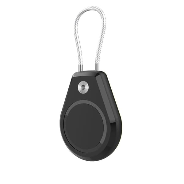 [2-Pack] AirTag Skal Vattentätt med Stålkabel - Svart/Vit Vit