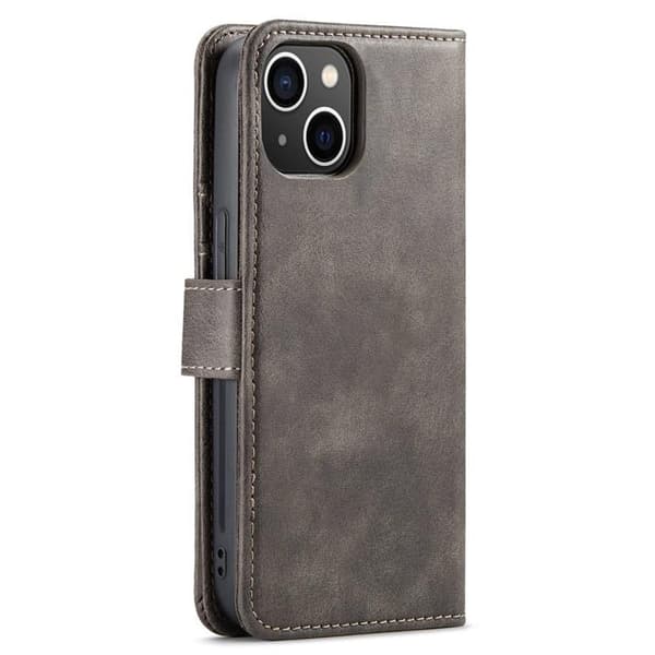 DG.MING iPhone 14 Plus Plånboksfodral Split Detachable Flip - Grå Grå