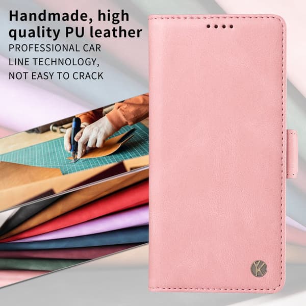 YIKATU Plånboksfodral för Samsung Galaxy S26 Plus Konstläder - Rosa