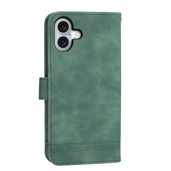 DIERFENG DF-03 iPhone 16 Plus Plånboksfodral Konstläder - Grön