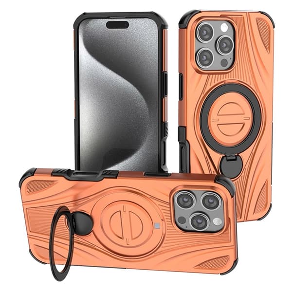 Mobilskal till iPhone 16 Pro MagSafe Magnetic Kickstand - Orange Orange