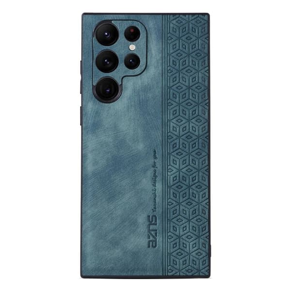 AZNS Samsung Galaxy S22 Ultra Plånboksfodral Konstläder - Grön