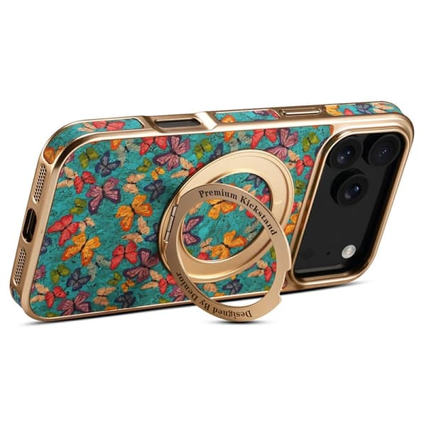 Mobilskal till iPhone 17 Pro Max MagSafe Electroplated Floral A22 - Blå Blå