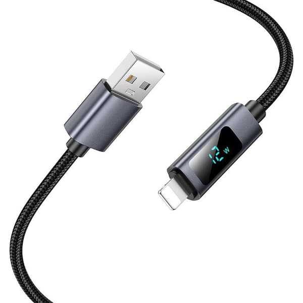 HOCO USB-A til Lightning Kabel 2.4A 1m X112 - Sort Svart