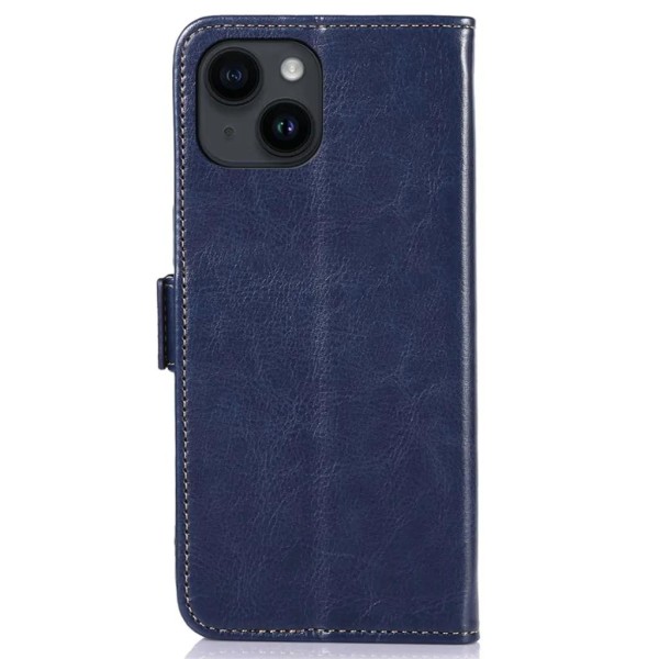 ABEEL iPhone 15 Plus -lompakkokotelo - sininen