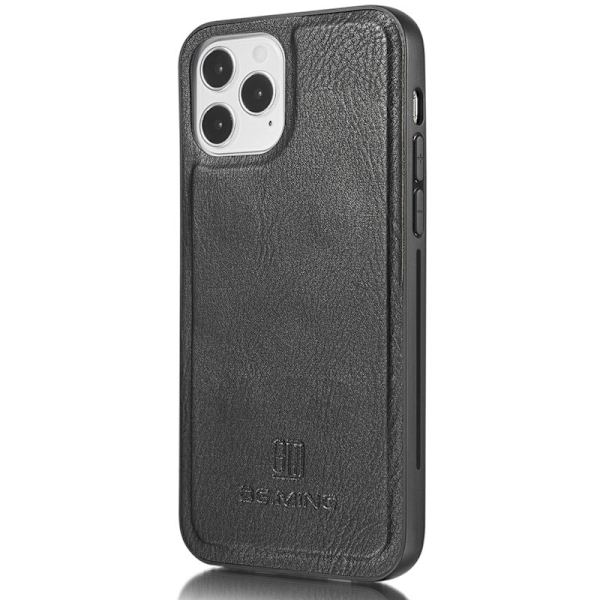 DG.MING iPhone 13 Pro Max Äkta Läder Plånboksfodral 2-i-1 Svart