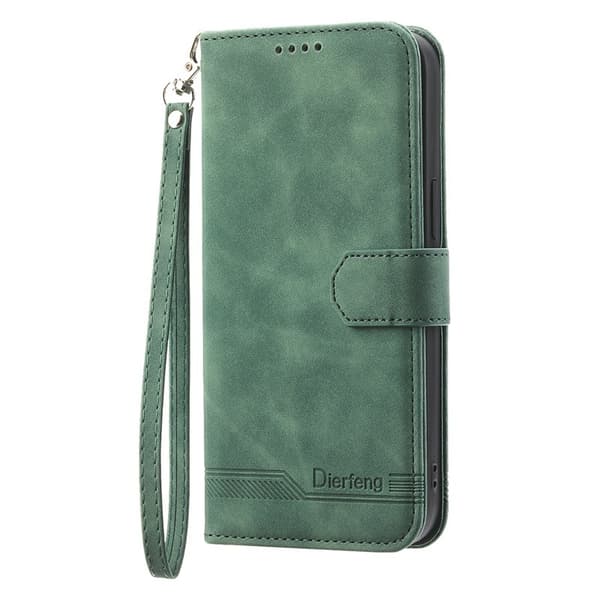 DIERFENG DF-03 Samsung Galaxy Xcover7 Plånboksfodral Konstläder - Grön