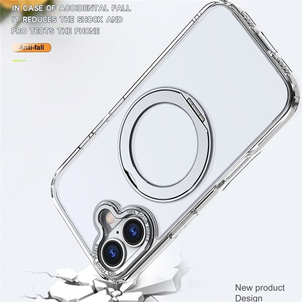 Mobilskal till iPhone 17 MagSafe TPU + Acrylic Kickstand - Transparent Transparent