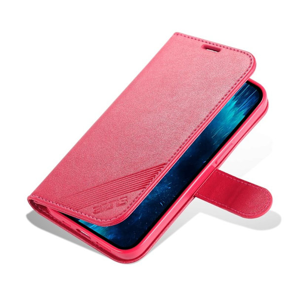 AZNS iPhone 16 Pro Max Plånboksfodral i Konstläder - Röd