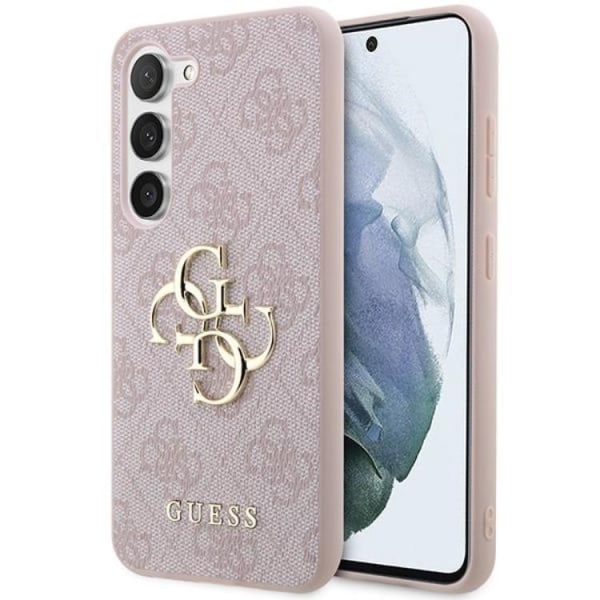 Guess Galaxy S24 Plus Mobile Cover 4G iso metallilogo - vaaleanpunainen