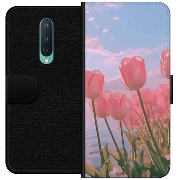 Plånboksfodral till OnePlus 8 med Rosa Tulpaner