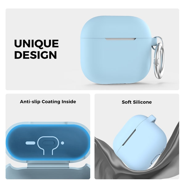 AHASTYLE AirPods 4 Mobilskal Silikon PT196 - Blå Blå