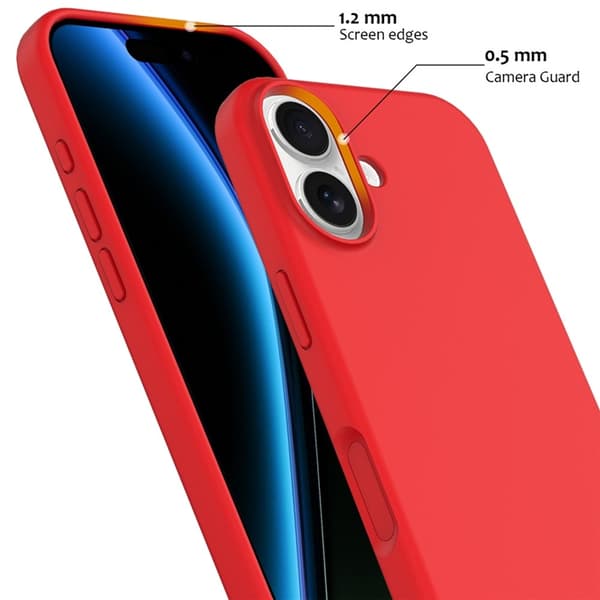 Mobilskal till iPhone 17 MagSafe Silikon Anti-Drop - Röd Röd