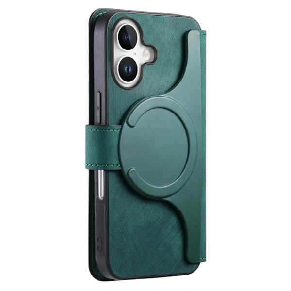 CASENEO iPhone 16 Plus Plånboksfodral Konstläder - Grön