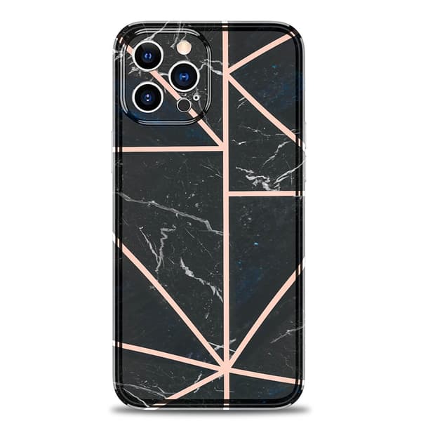 BOOM - Grid iPhone 12 Pro Max -kuori - Musta marmori Black