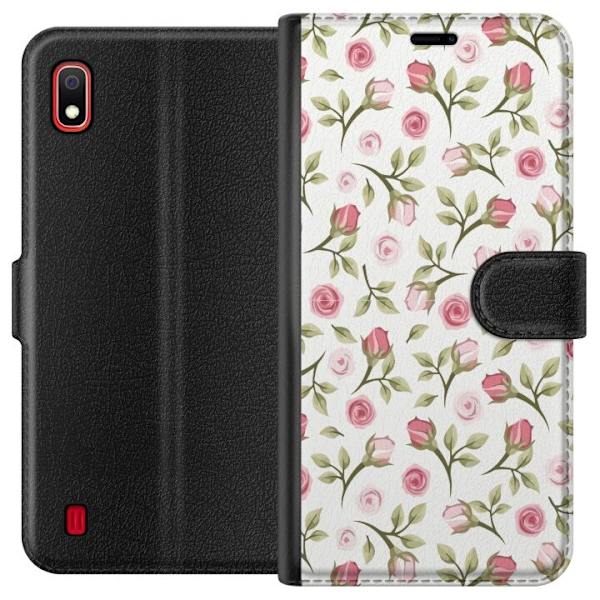 Pung Etui til Samsung Galaxy A10 med Blomstret