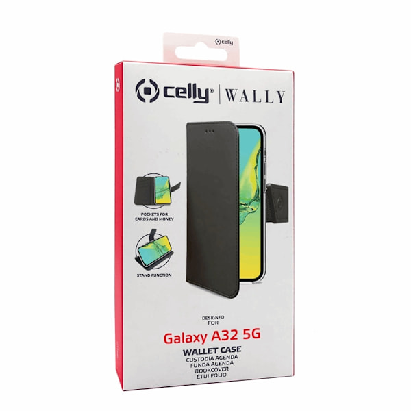 Celly Galaxy A32 5G Plånboksfodral - Svart Svart