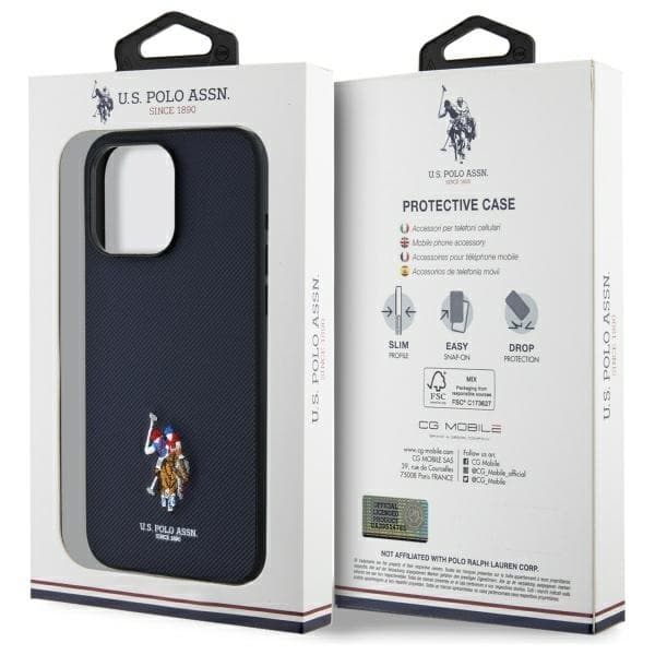 US Polo Mobilskal till iPhone 15 Pro Max Embroidered DH Color