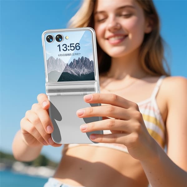 Mobilskal till Galaxy Z Flip7 Hinge Protection - Clear Transparent