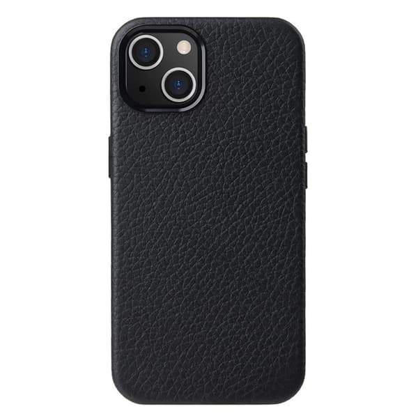 MELKCO iPhone 14 Magnetisk BakMobilskal Äkta Läder + PC - Svart
