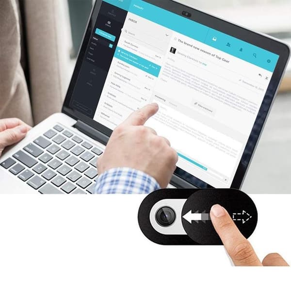 Tech-Protect [3-Pack] Sliding Webcam Cover Fit Plus - Svart Svart
