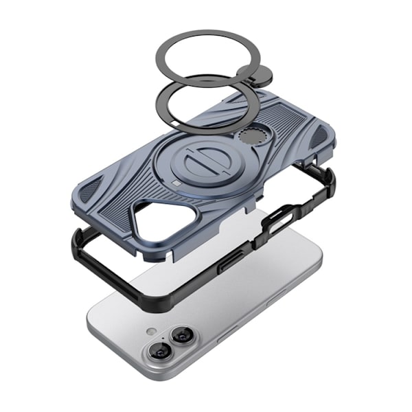 Mobilskal till iPhone 16 MagSafe Magnetic Kickstand - Blå Blå