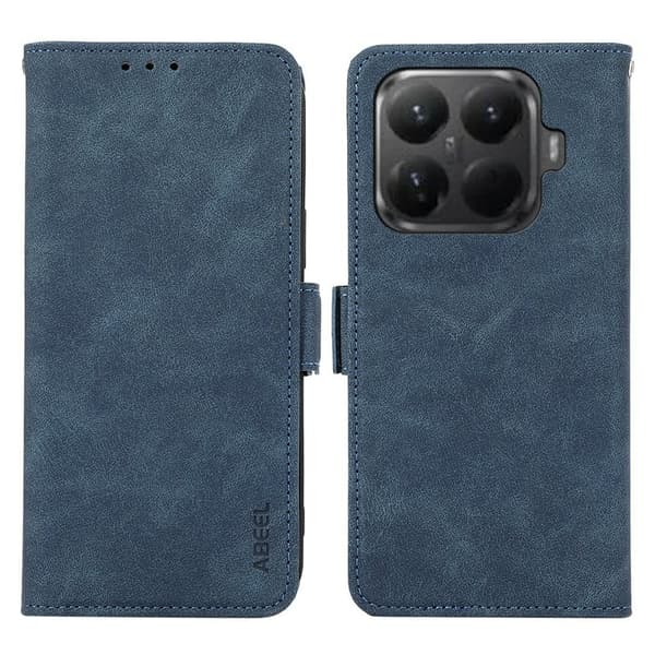 ABEEL Mobilskal till Xiaomi 15T Pro KonstLäder Folio Ställ Blå