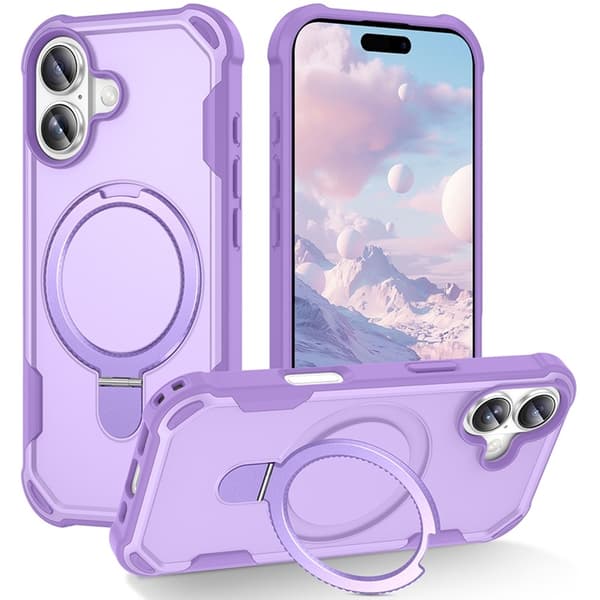 Mobilskal till iPhone 17 MagSafe TPU+PC Kickstand Shockproof - Lila Lila