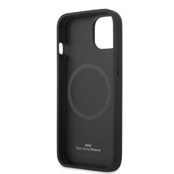 BMW iPhone 14 Plus Skal Magsafe Signature Logo Imprint - Musta Black