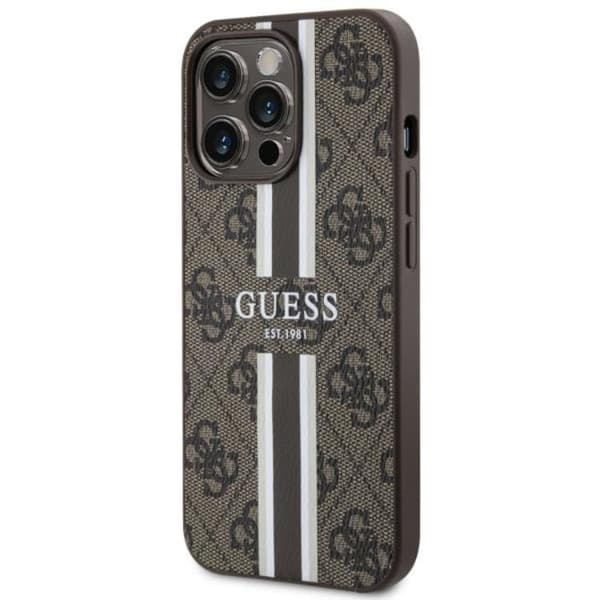 Guess Mobilskal till iPhone 13 Pro/13 MagSafe Printed Stripes - Brun Brun