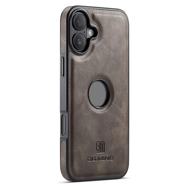 DG.MING Mobilskal till iPhone 16 Anti-Drop Läder - Brun