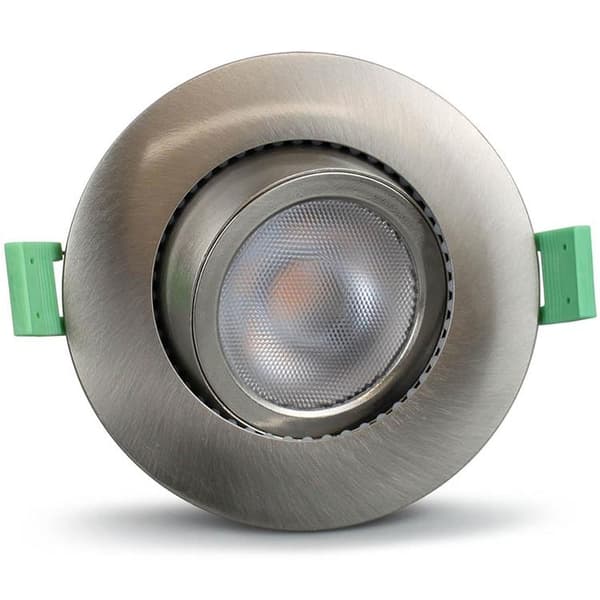 LLITT Ellen Infälld downlight Dim-to-Warm 520lm IP65 Borstad stål