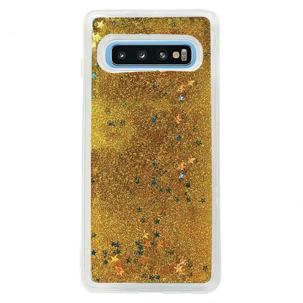 Glitter Cover til Samsung Galaxy S10 - Guld Yellow