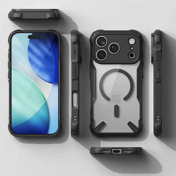 Ringke Telefontaske til iPhone 17 Pro Max Magsafe Fusion X - Sort Svart