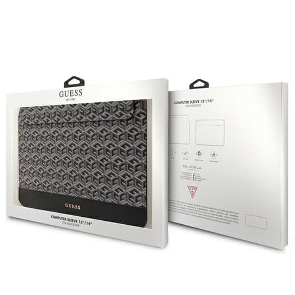 Guess Datafodral 14\" Sleeve GCube Stripes - Musta Black
