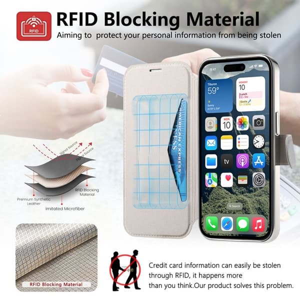 CASENEO Mobilskal till iPhone 16 Pro Max TPU Inre - Silver
