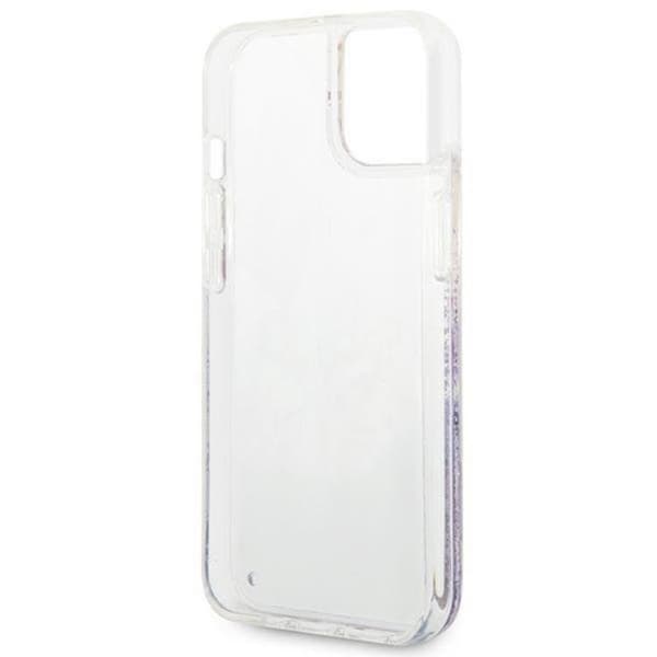 GUESS iPhone 14 Plus Cover Flower Liquid Glitter - Lilla Lila