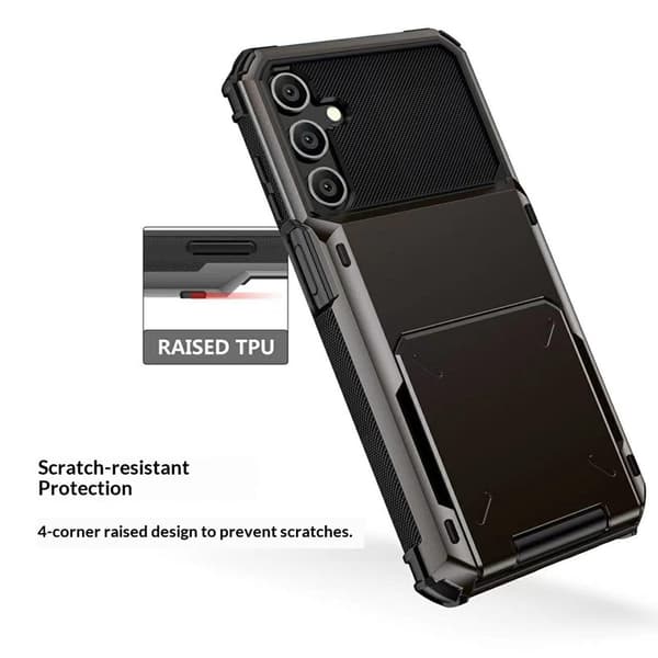 Mobilskal för Samsung Galaxy S26 Plus PC + TPU med kortfack - Röd