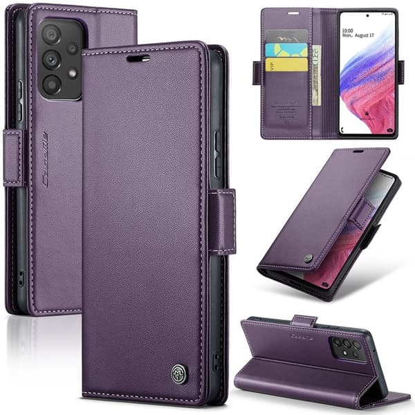 CASEME Plånboksfodral Konstläder för Samsung Galaxy A53 5G - Lila