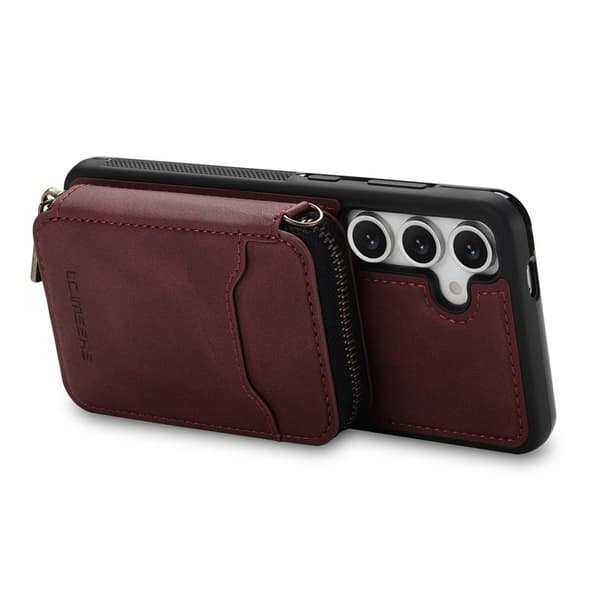LC.IMEEKE L6 för Samsung Galaxy S24+ Plånboksfodral - Röd Konstläder
