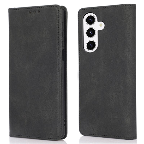 Plånboksfodral för Samsung Galaxy S26 Plus Magnetiskt Konstläder - Svart