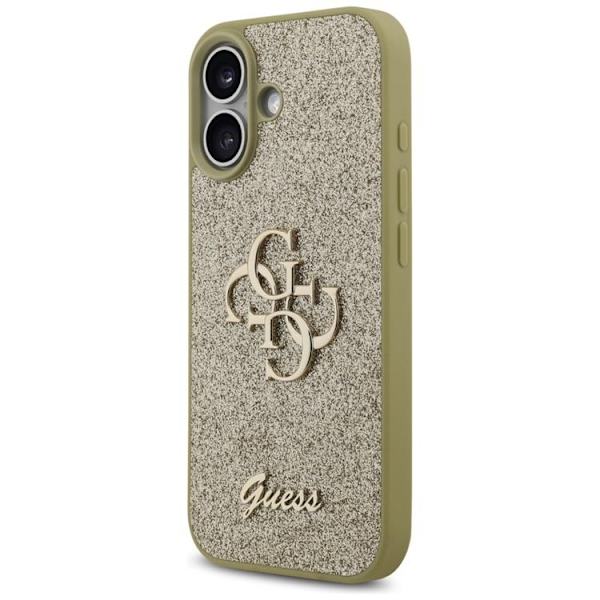 Guess Mobilskal till iPhone 17 Fixed Glitter Big 4G - Guld Guld