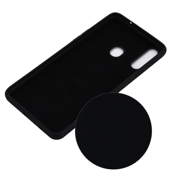 Flydende silikone cover Samsung Galaxy A20s - Sort Black