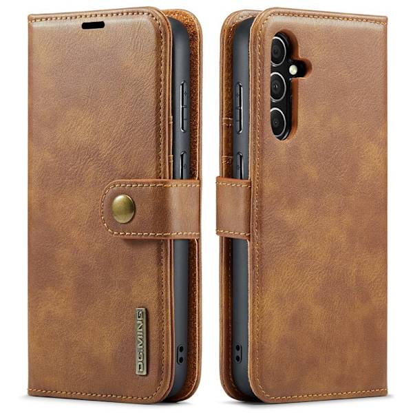 DG.Ming Plånboksfodral för Samsung Galaxy S26 Plus Ställ Äkta läder - Brun