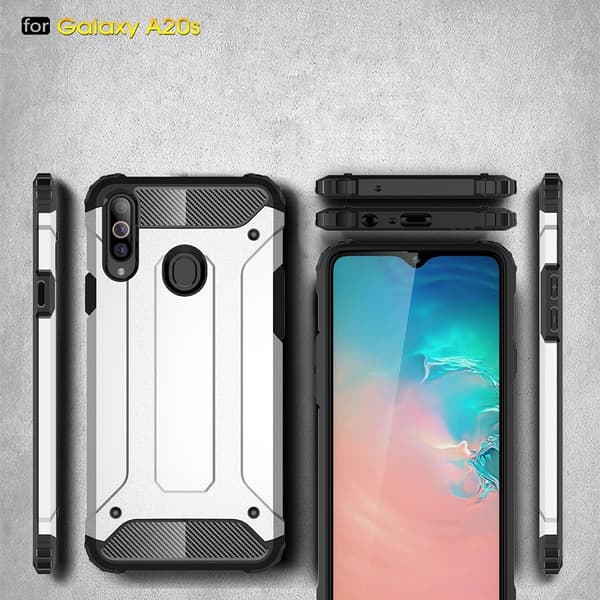 Armor Guard -kuori Samsung Galaxy A20s - Rose Gold Rosa