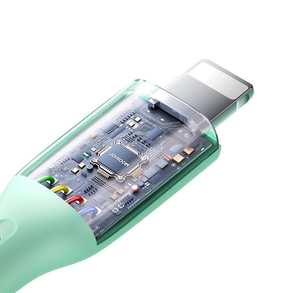 Joyroom USB-A till Lightning kabel Multi-Color 3A 1m - Grön