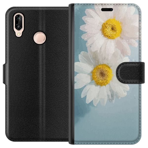 Plånboksfodral till Huawei P20 lite med Sommarblommor