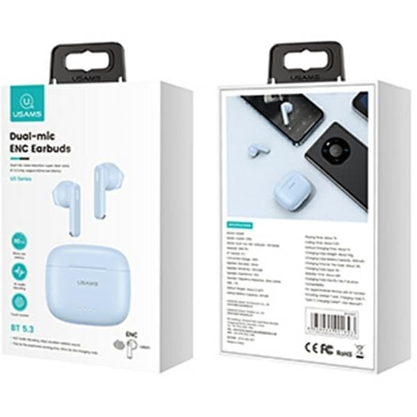 USAMS US14 serie Bluetooth-hovedtelefoner 5.3 TWS - Blå