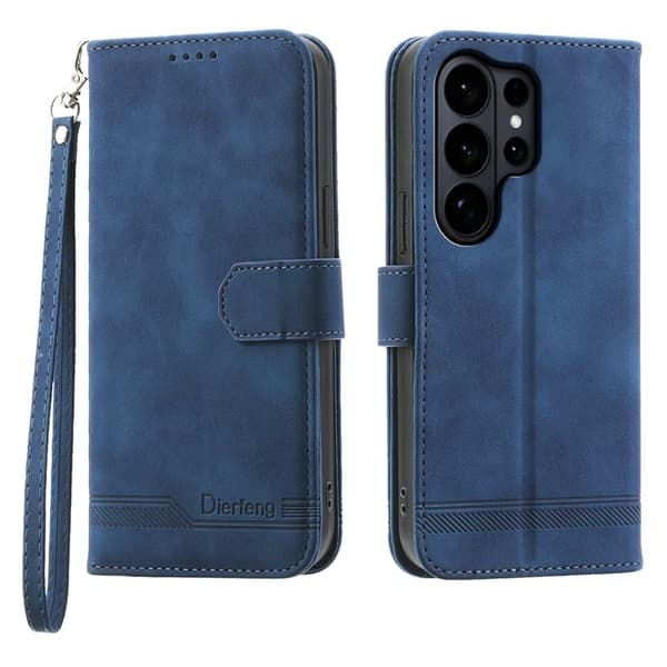 DIERFENG Samsung Galaxy S26 Ultra Plånboksfodral Konstläder - Blå