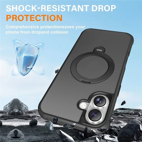 Mobilskal till iPhone 17 MagSafe Kickstand TPU + PC - Svart Svart